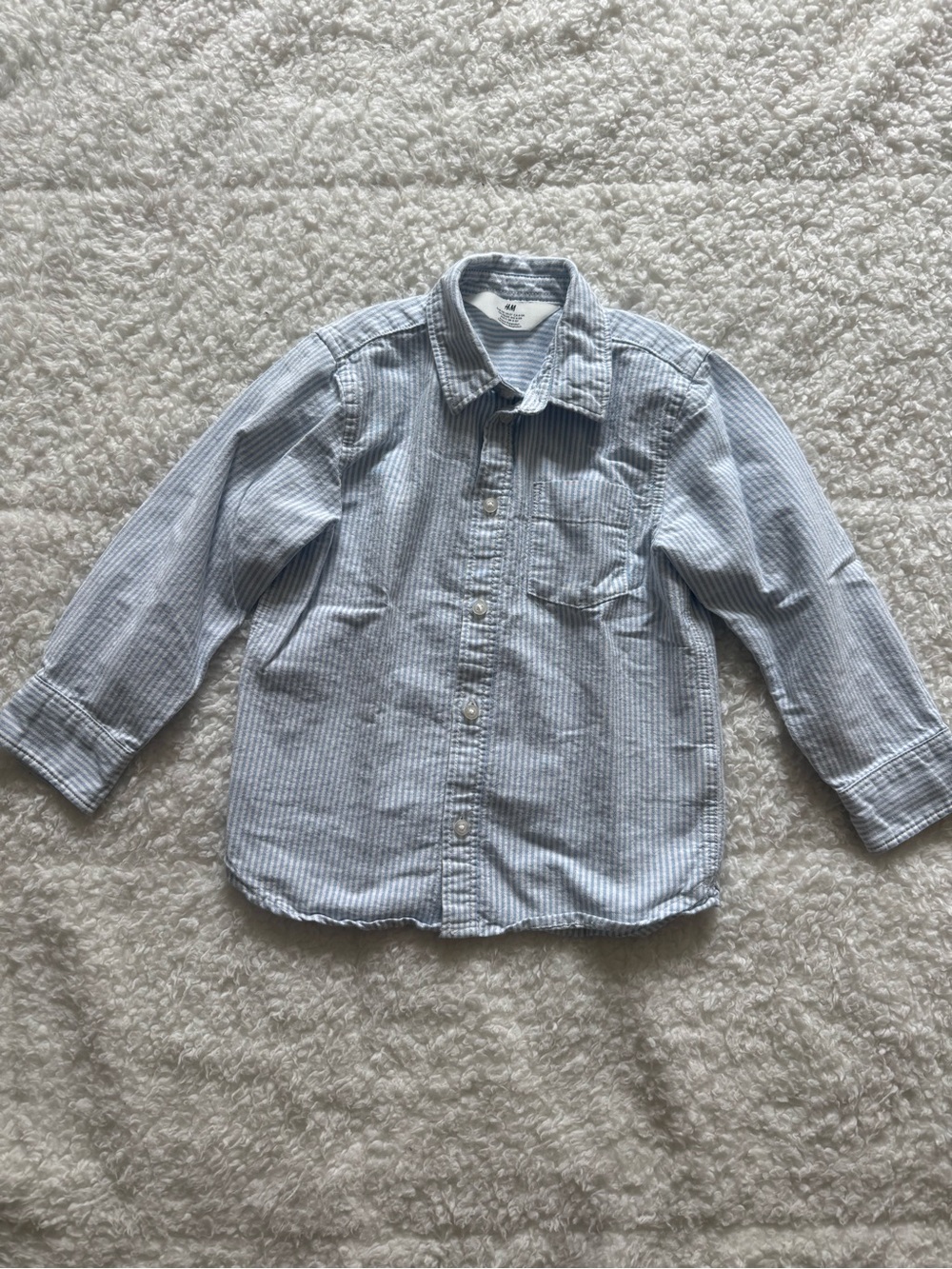H&M boys seersucker striped oxford